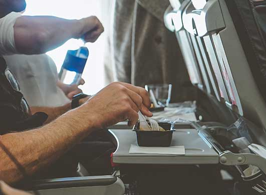 ¿Se puede llevar comida en un avión?